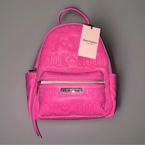 Juicy Couture Best Seller Rosie Mini Backpack Pink Lemonade Mini Logo